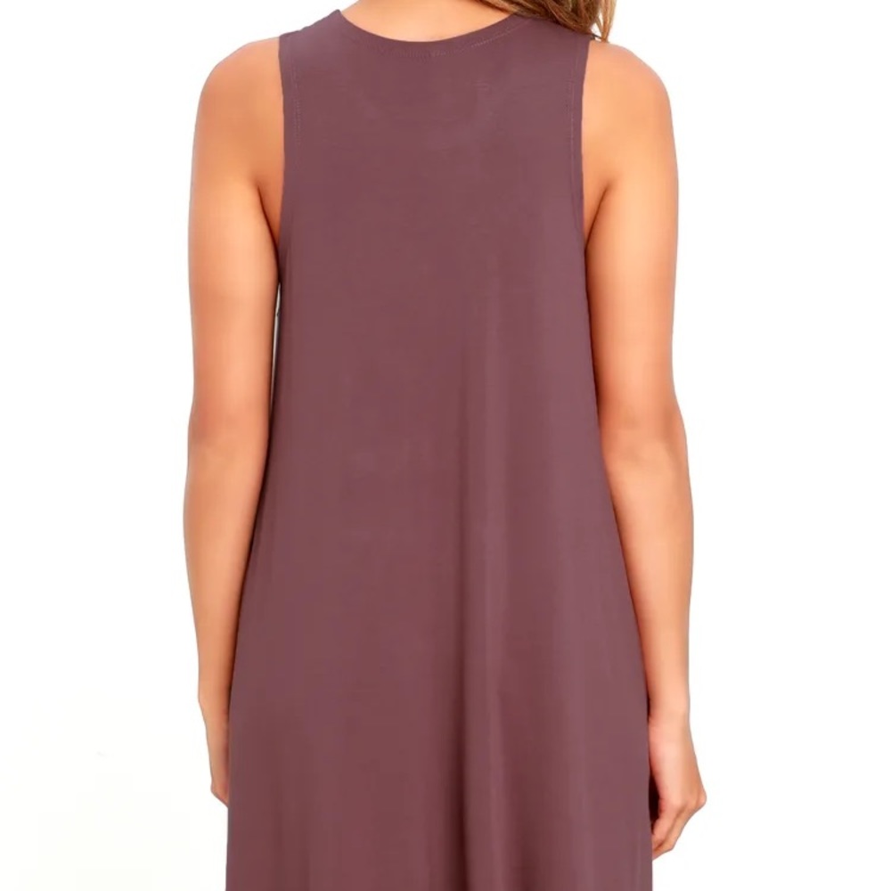 Lulu’s RCVA mauve swing dress with side pockets - Picture 4 of 4